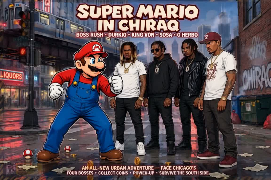 Super Mario in Chiraq cover art